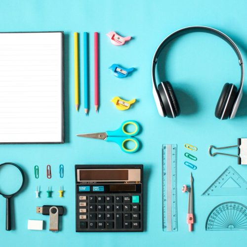 flat-lay-of-stationary-on-blue-background-2021-10-16-04-03-33-utc